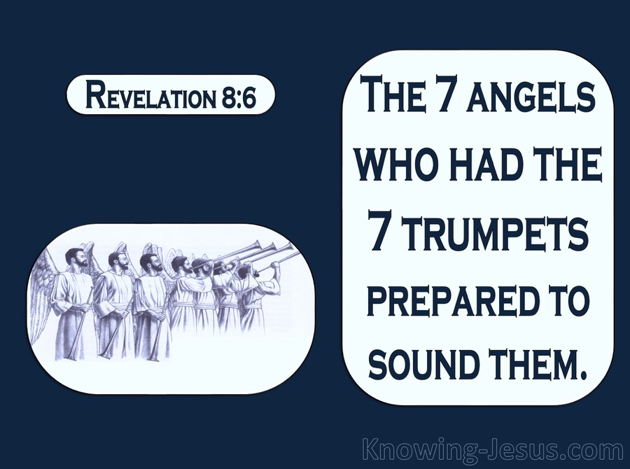 Revelation 8:6 The Seven Angels Prepared To Sound (navy)